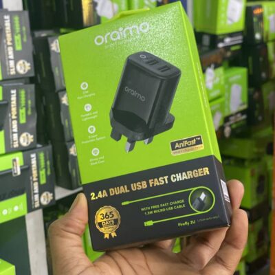 Oriamo 2.4A Dual USB fast charger.