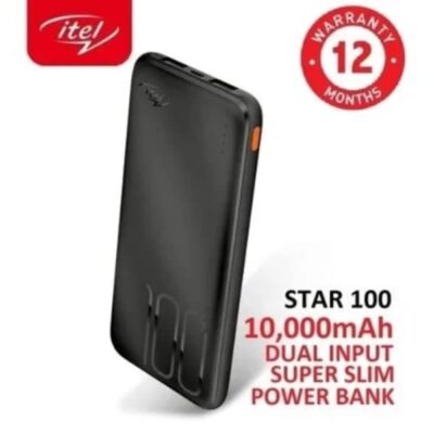 Portable ITEL 10000mah Fast charge powerbank.